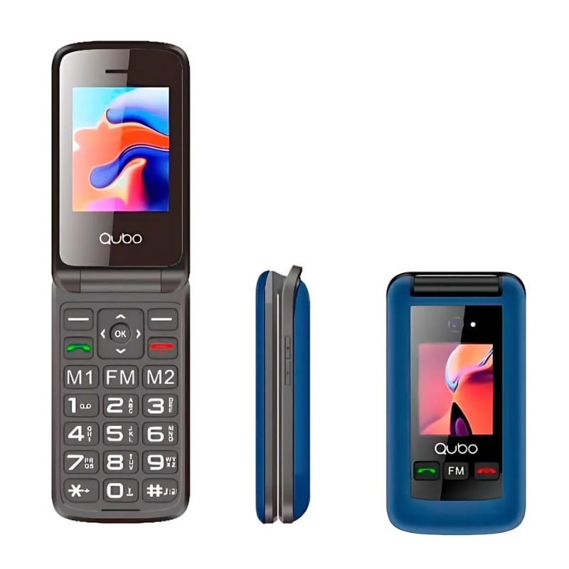 Qubo X-247BL Azul - Teléfono Móvil para Personas Mayores