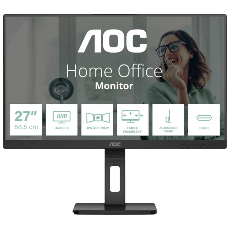 AOC Q27P3CV 27 QHD IPS Negro - Monitor PC