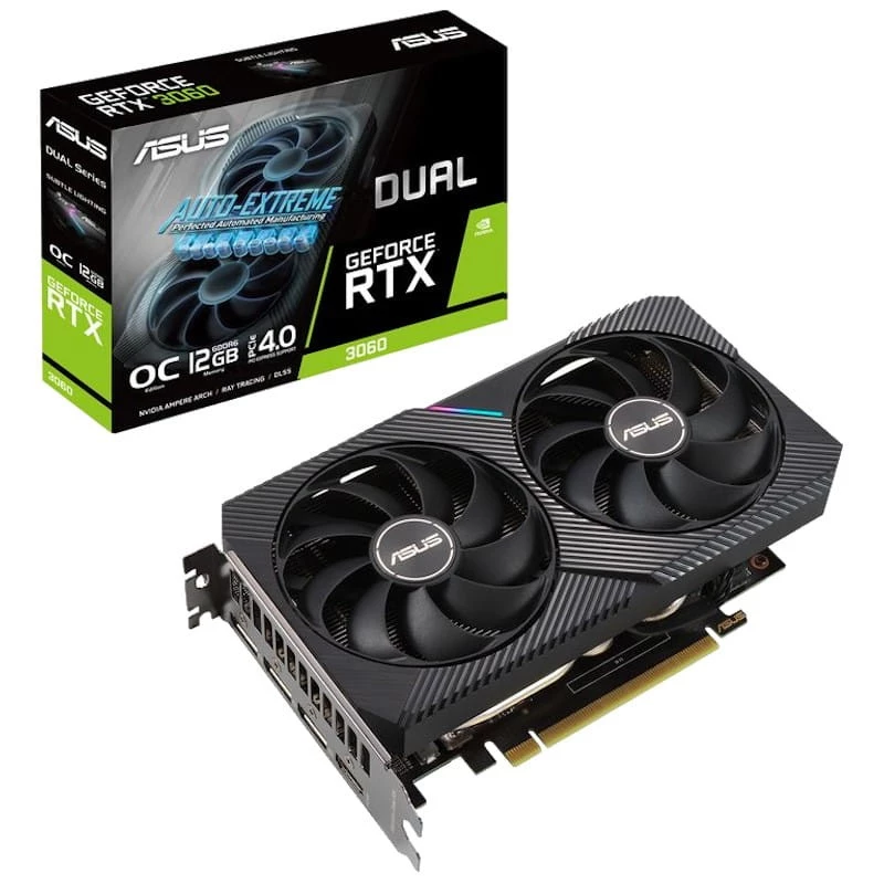ASUS Dual  GeForce RTX 3060 V2 OC Edition  12 GB GDDR6 - Tarjeta gráfica