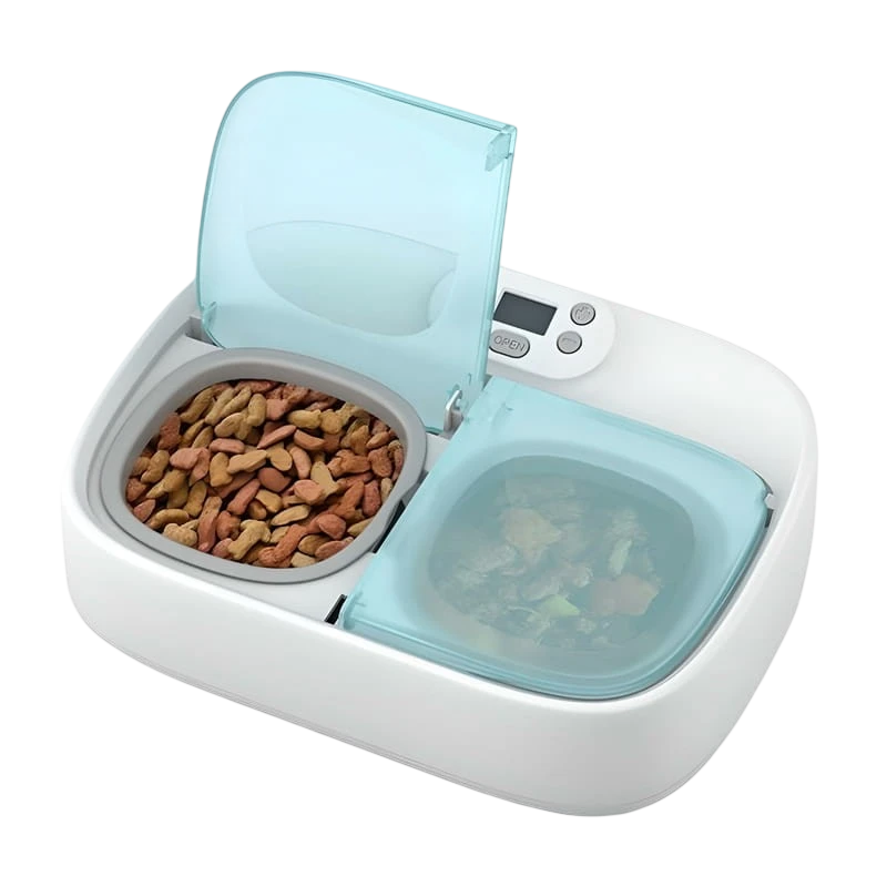Petoneer Two-Meal Feeder - Comedero Inteligente Para Mascotas - Programable con APP - Ideal para separar comida Seca de Comida Húmeda