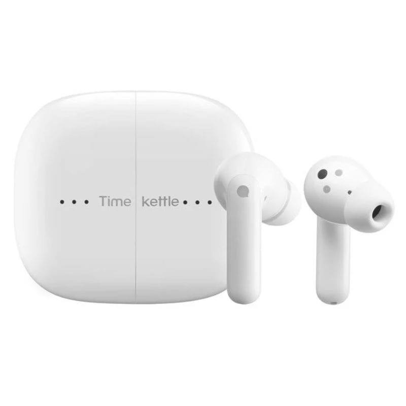 Timekettle M3 Versión Offline Inalámbricos Bluetooth ANC 25 h Blanco con estuche compacto, acabado blanco brillante y botones táctiles en cada auricular