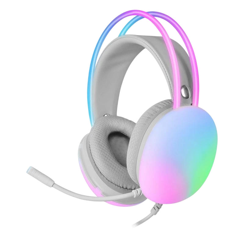 Mars Gaming MH-GLOW LED Blanco - Auriculares Gaming