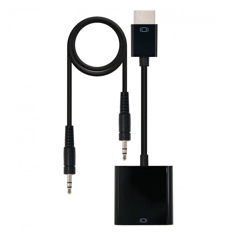 Nanocable 10.16.2001-BK /HDMI Macho - SVGA+ Audio Hembra  Negro - Conversor