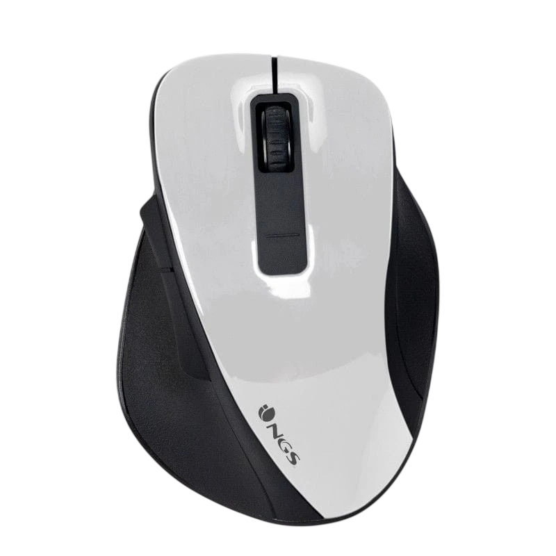 NGS Bow White - Ratón Inalámbrico 1600 DPI Blanco y negro