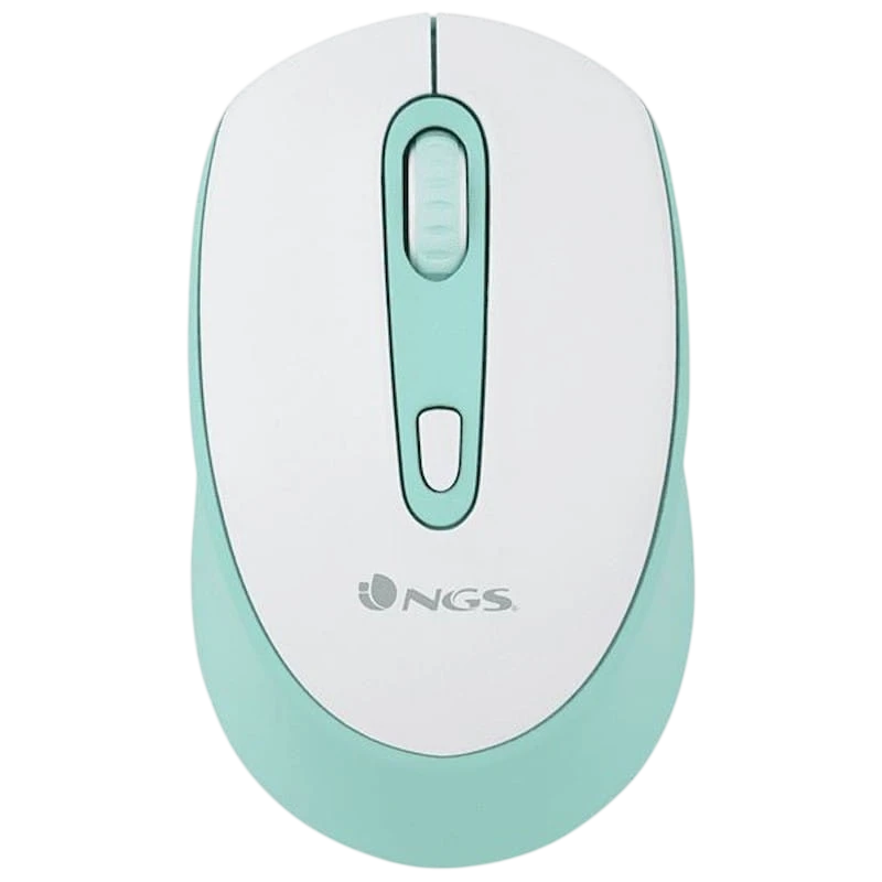 NGS SMOG MINT-RB - Ratón inalámbrico 2400 DPI - Blanco y verde