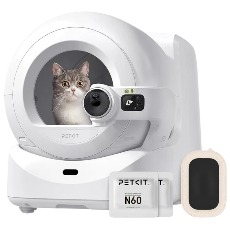 Arenero Automático PETKIT Purobot Ultra - Cámara Con tecnología IA -Reconocimiento Facial - Monitoreo de Salud - Sellado de bolsas tras cada uso - Control APP