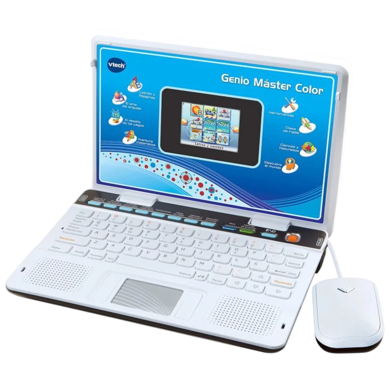 VTech Genio Máster Color Bilingüe Azul - Portátil Infantil