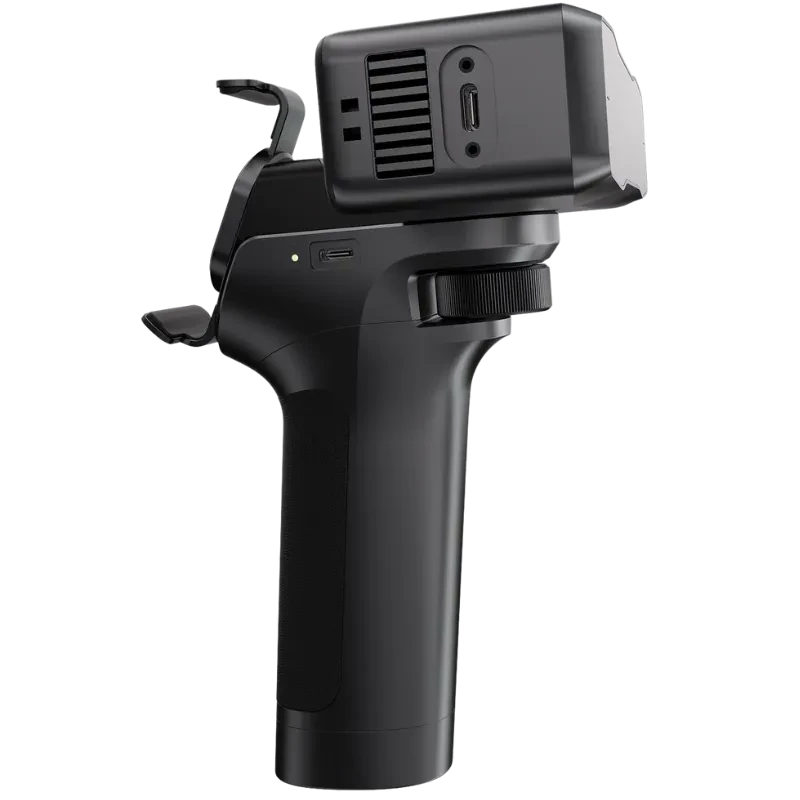 Escaner Creality Otter Lite/Babic de mano en color negro, diseño ergonómico con empuñadura, puerto USB-C, indicador LED y módulo superior ventilado compacto