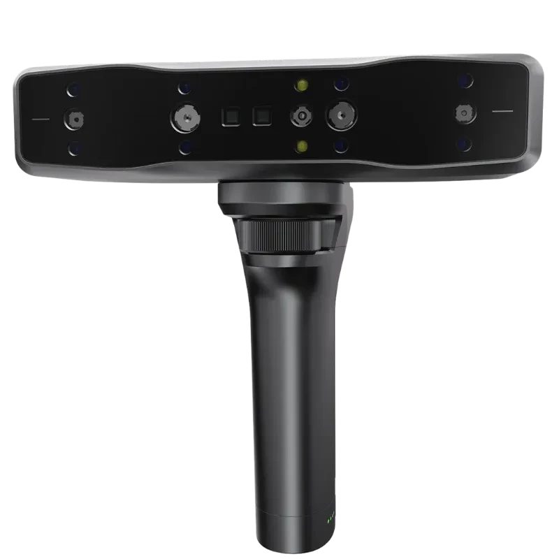 Escaner Creality Otter Lite/Babic con cuerpo negro, barra frontal con múltiples sensores y LEDs, montado sobre empuñadura robusta para captura 3D precisa