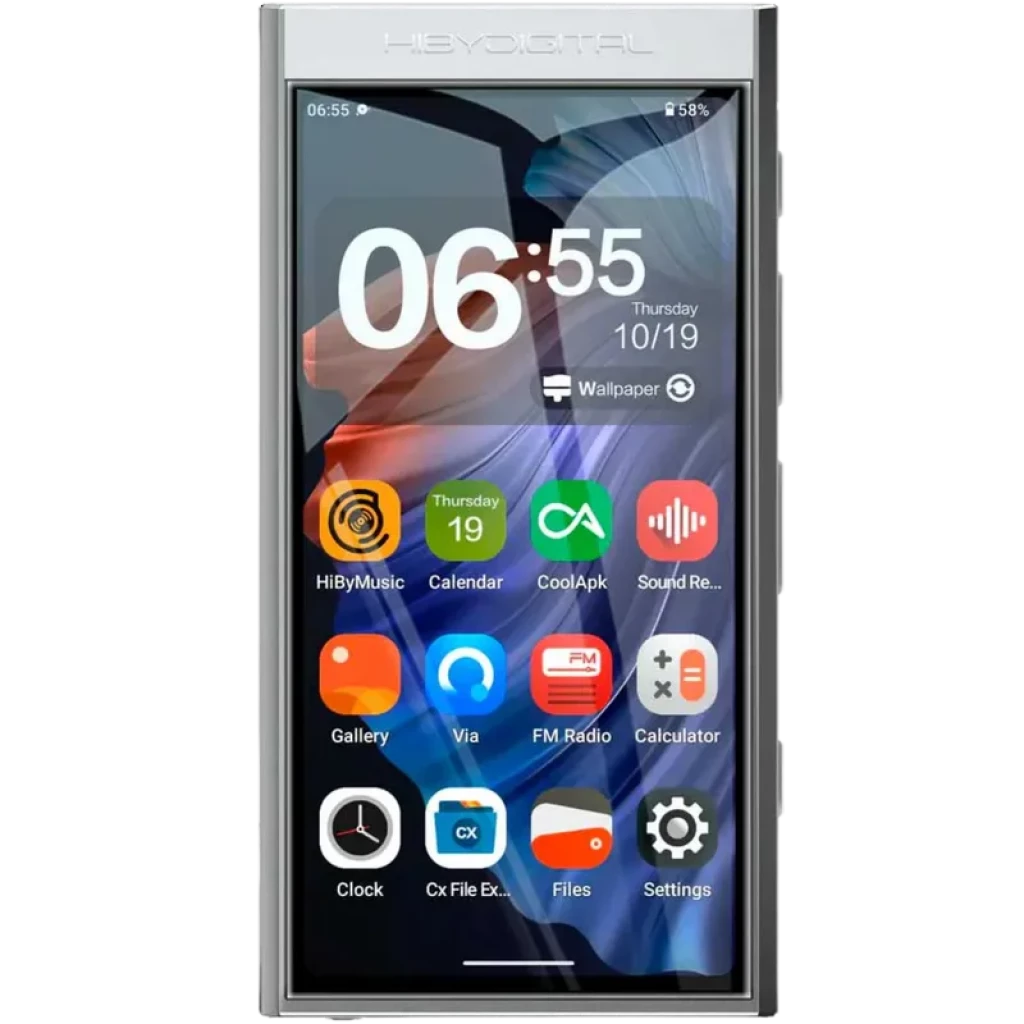 HiBy Digital M300 128Gb Plata - Reproductor Hi-Res basado en Android 13 y pantalla táctil de 4"