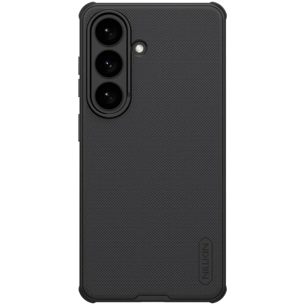 Nillkin Funda Super Frosted Shield Pro Samsung Galaxy S26 Negro con textura antideslizante, acabado mate, bordes reforzados y recortes precisos para cámara y