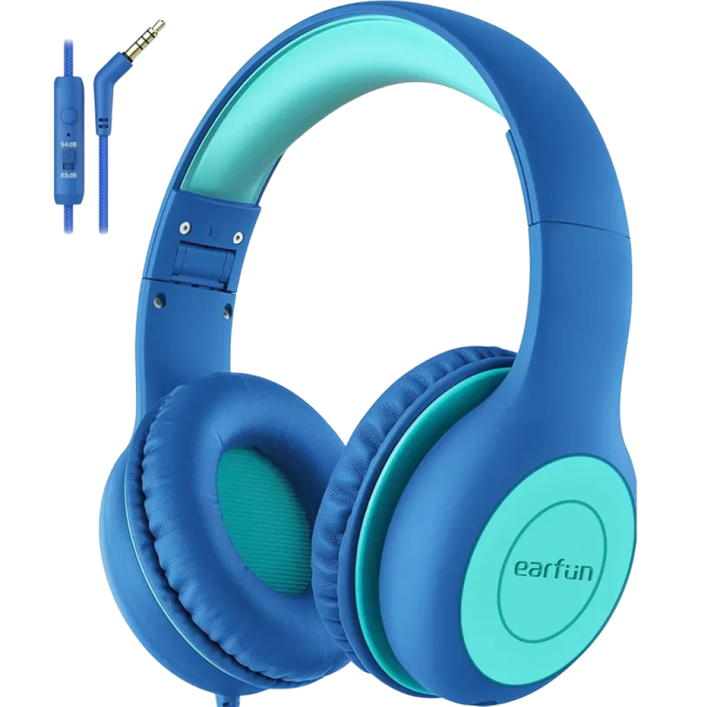 Earfun K1 Verde Azul Limitador 85/94dB SharePort - Auriculares para Niños