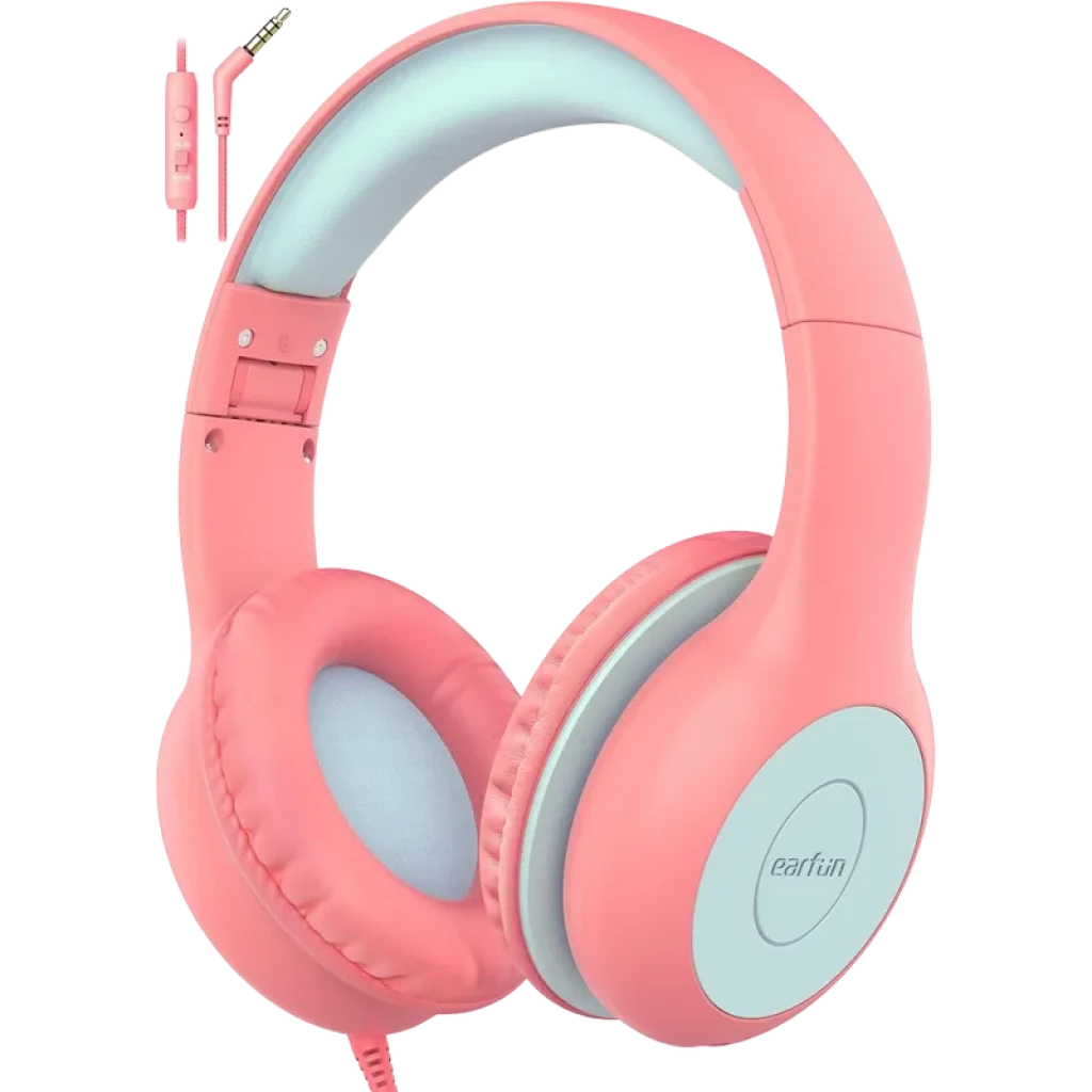 Earfun K1 Rosa Azul Limitador 85/94dB SharePort - Auriculares para Niños
