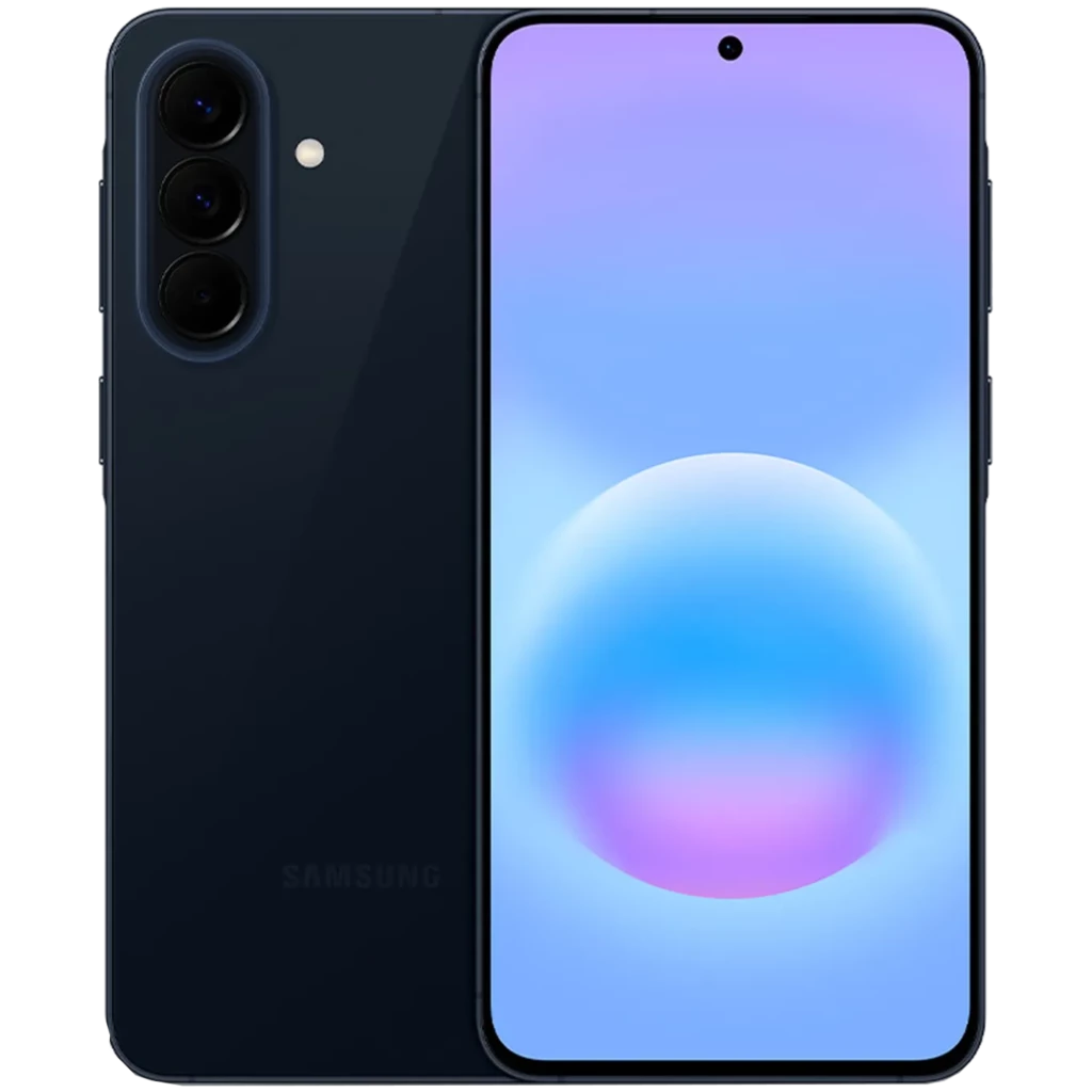 Samsung Galaxy A57 5G gris con pantalla de 6.6 pulgadas, triple cámara trasera con sensor principal de 50 MP, frontal en orificio centrado, 8 GB RAM y 256 GB