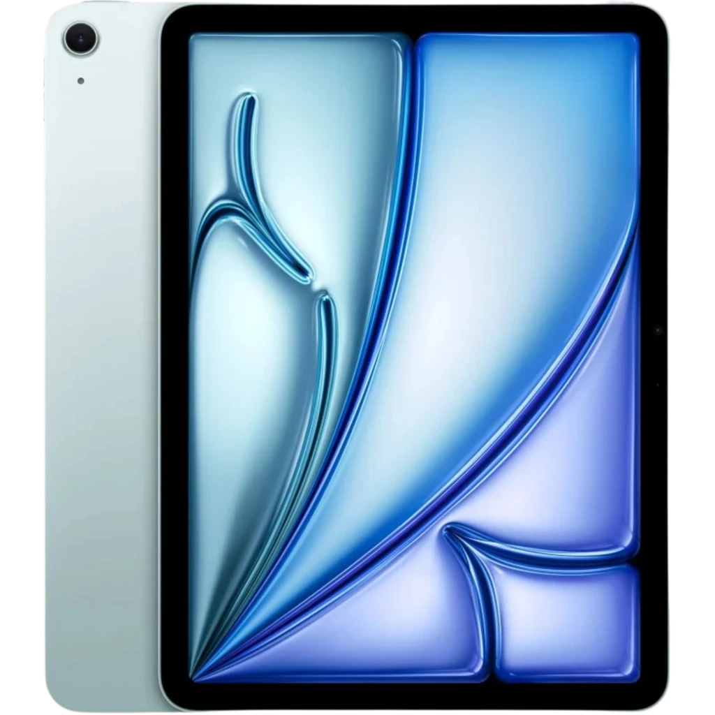Apple iPad Air M4 2026 13 pulgadas 1TB WiFi color azul con pantalla de bordes finos, cámara trasera única y marco delgado en aluminio