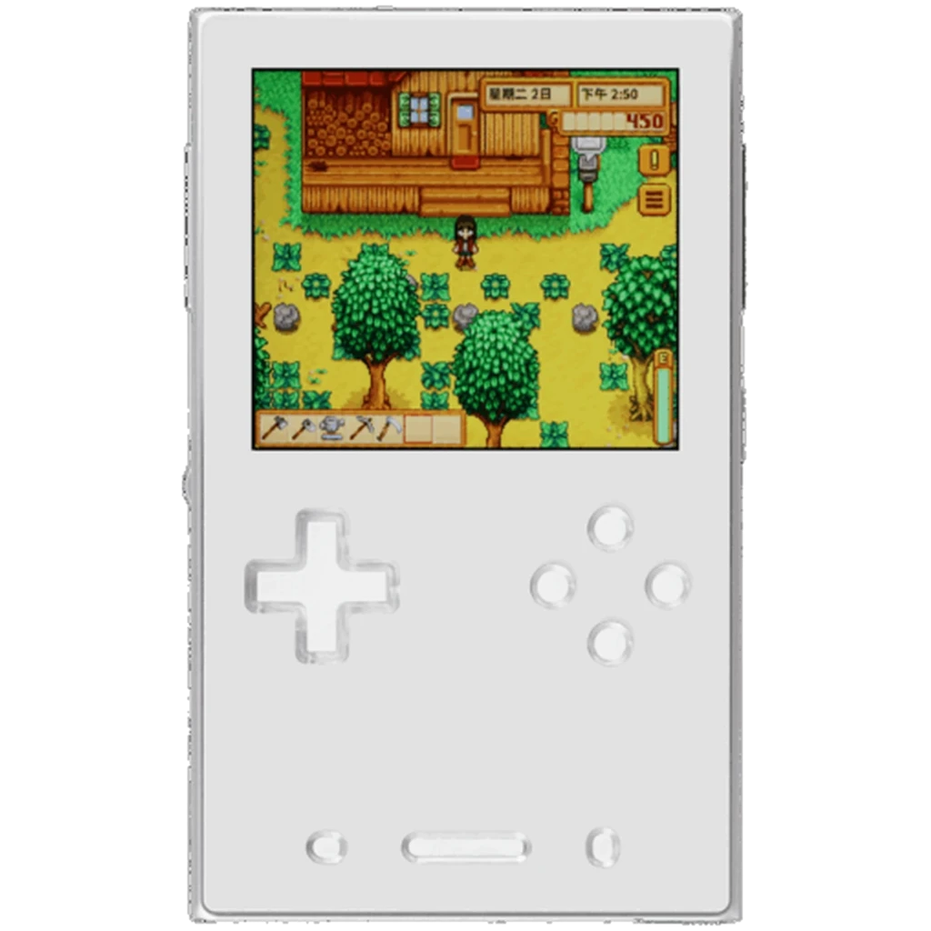 Ayaneo Pocket VERT 8GB/128GB Blanco con diseño retro tipo Game Boy, carcasa blanca, cruceta grande, cuatro botones frontales y pantalla a color compacta