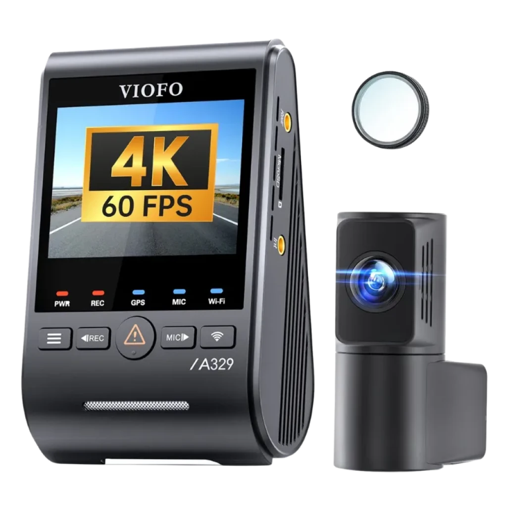 Dash cam dual VIOFO A329S 2CH con sensor Sony STARVIS 2, grabación 4K 60fps y puerto para SSD