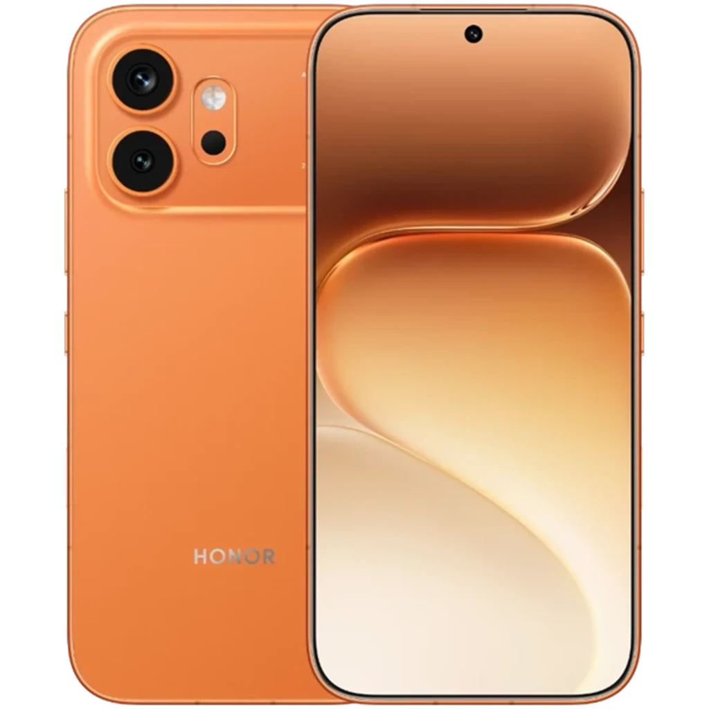 Honor 600 5G 8GB/512GB Naranja, frontal y trasera con módulo de cámara de 200MP