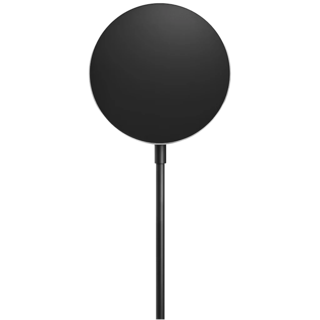 Samsung GP-PWU025WIABW Cargador Inalámbrico Qi2 15 W Negro, disco magnético redondo con cable integrado, acabado mate, diseño compacto y minimalista