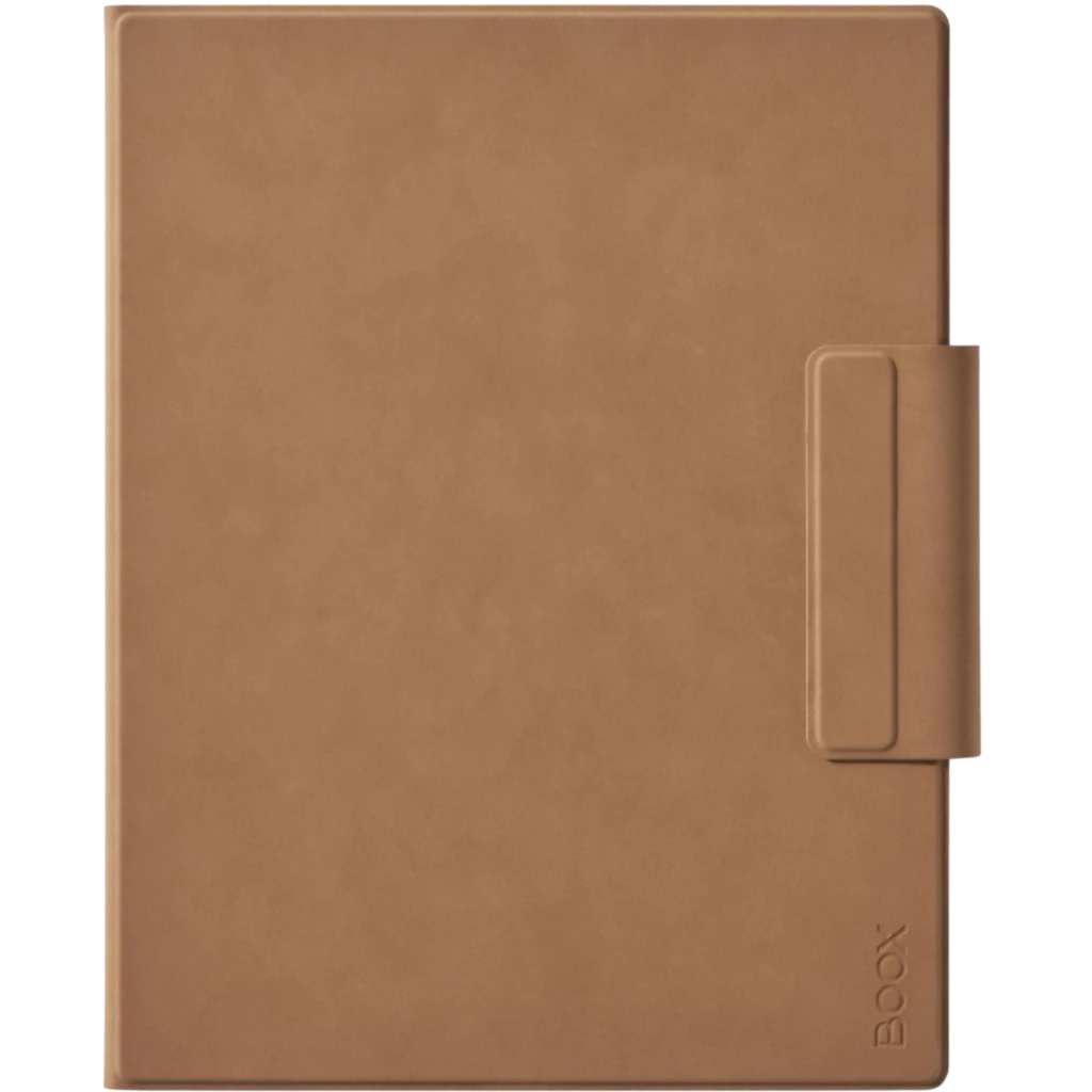 BOOX Funda Magnética para Go 10.3 Gen II Moca, diseño delgado en tono marrón, acabado tipo cuero, cierre magnético y soporte lateral para lápiz