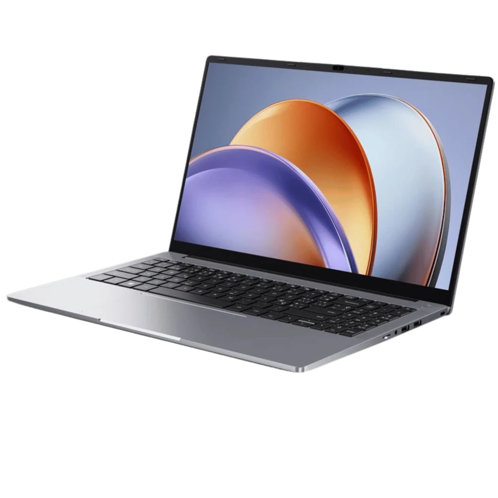 Portátil Chuwi RzBook Plus plateado de 15,6 pulgadas, diseño delgado, biseles finos, teclado negro de tamaño completo y gran touchpad, pantalla con bordes