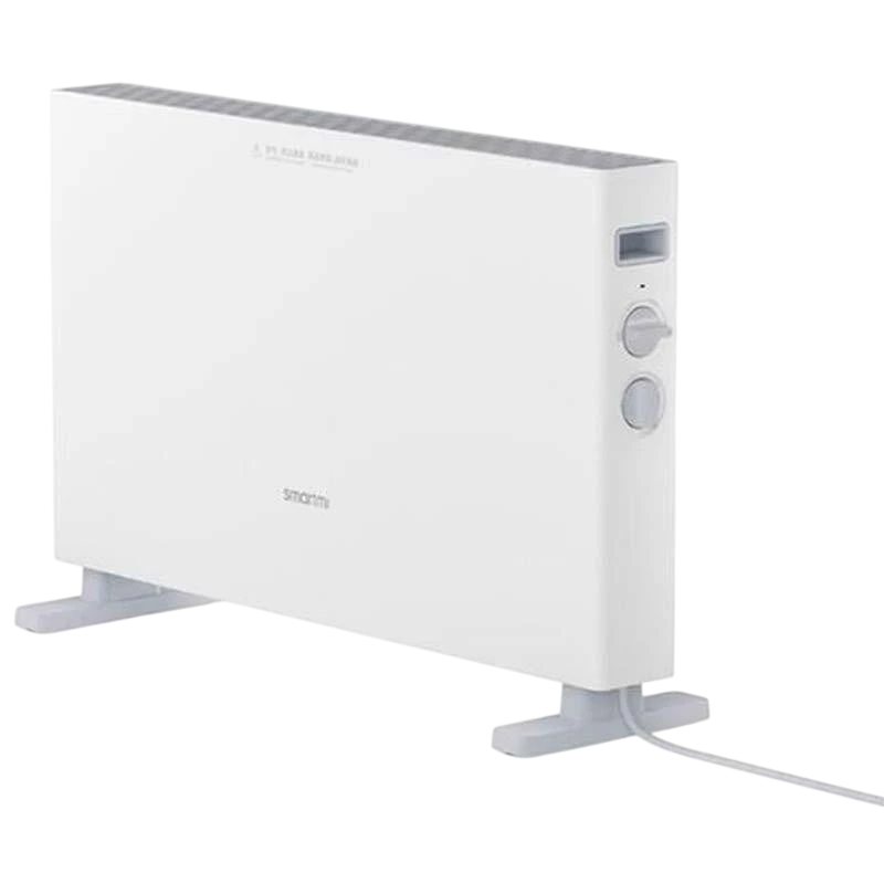 Calefactor Smartmi Convector Heater 1S desprecintado, diseño blanco minimalista con patas, rejilla superior, mando lateral con botones y pantalla pequeña