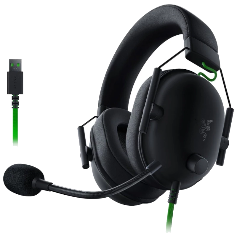 Razer Blackshark V2 X Cancelación de ruido Negro/Verde - Auriculares Alámbricos