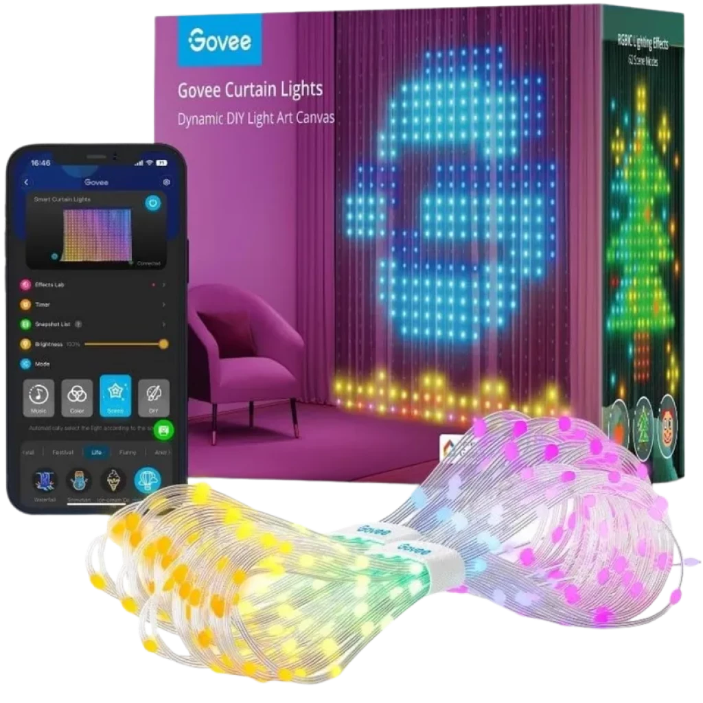 Govee H70B1 RGBIC Wifi, Bluetooth - Cortina de luz LED