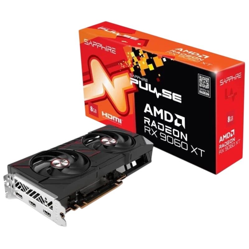 Sapphire PULSE AMD Radeon RX 9060 XT 8GB GPU GDDR6 - Tarjeta Gráfica