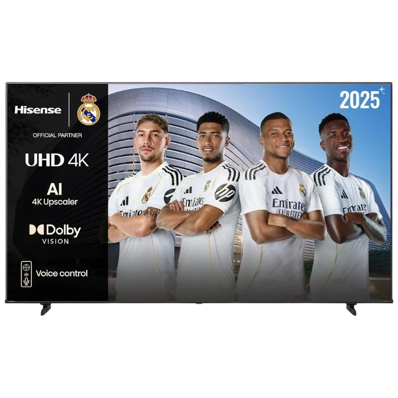 Hisense 85A6Q 85 pulgadas 4K UHD LED Smart TV negro con biseles finos, soporte Dolby Vision, IA 4K Upscaler y control por voz, pantalla amplia y nítida