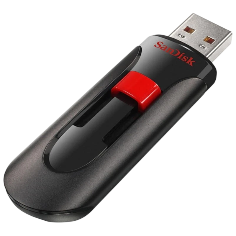 SanDisk Cruzer Glide 64GB USB 2.0 Negro/Rojo - Pendrive USB