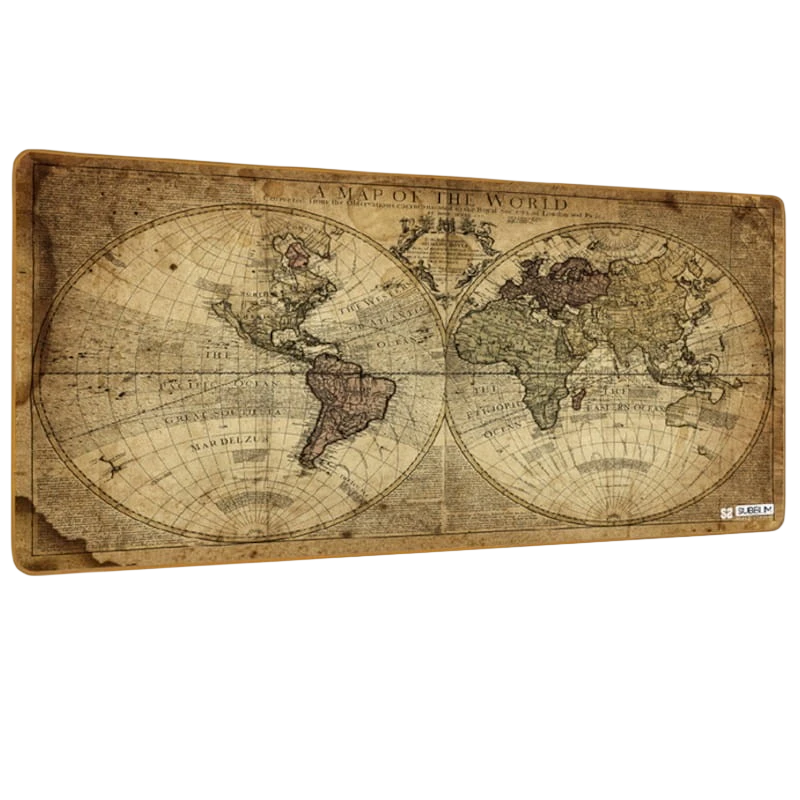 SUBBLIM Vintage World XL Negro - Alfombrilla para ratón