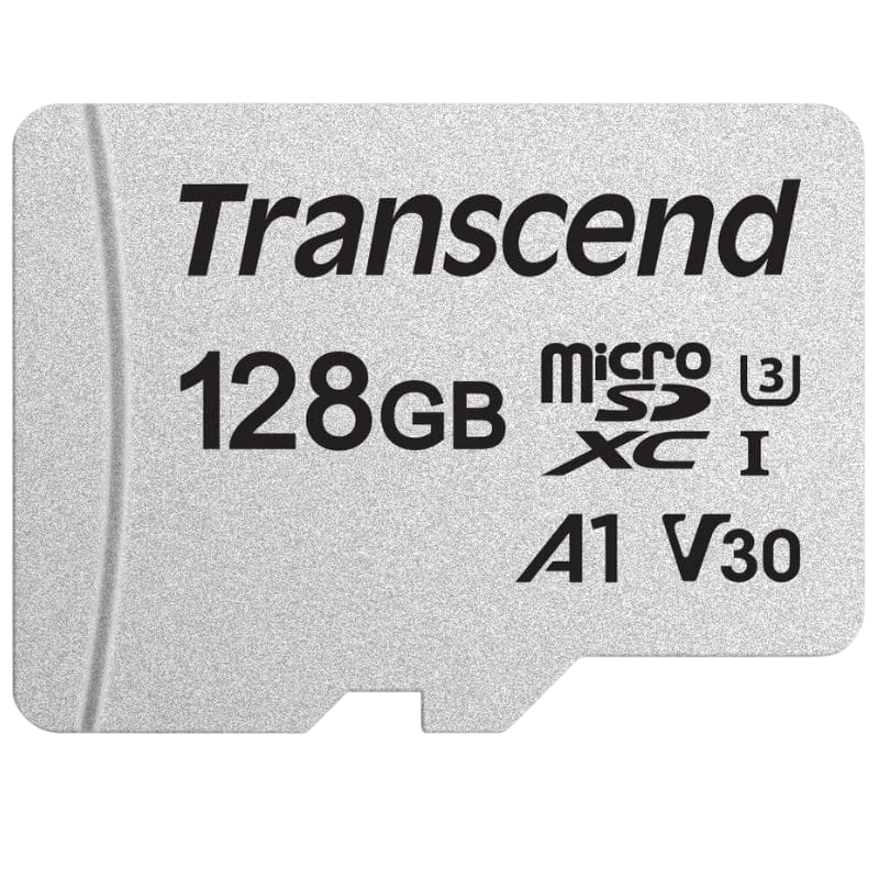 Transcend TS128GUSD300S 128 GB Clase 10 UHS-I U3 V30 A1 Plata - Tarjeta microSD